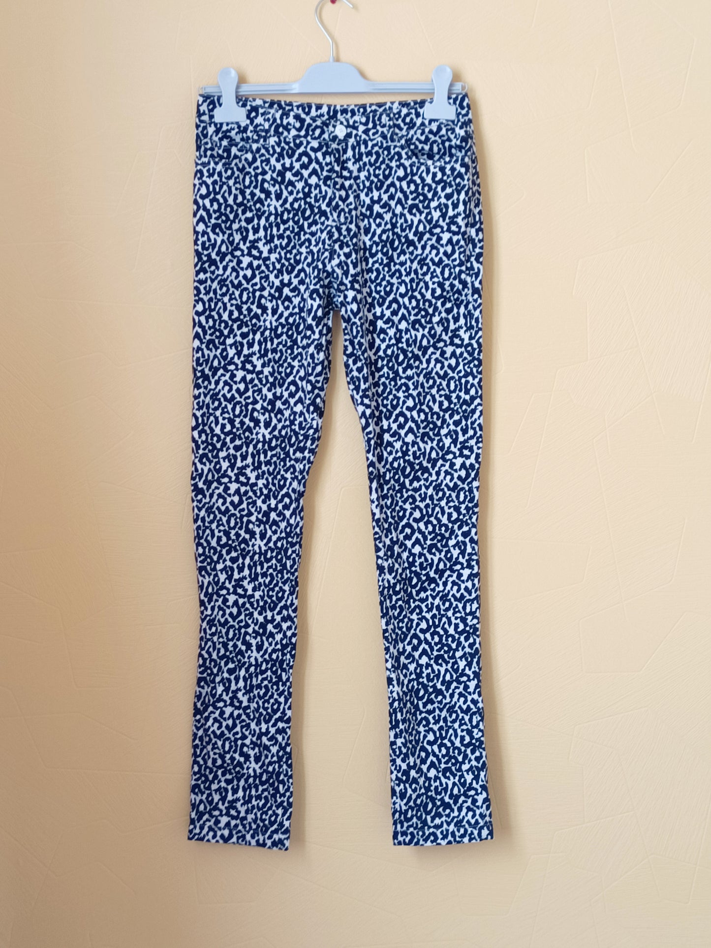 Pantalon Tissaia imprimé noir et blanc Taille 38