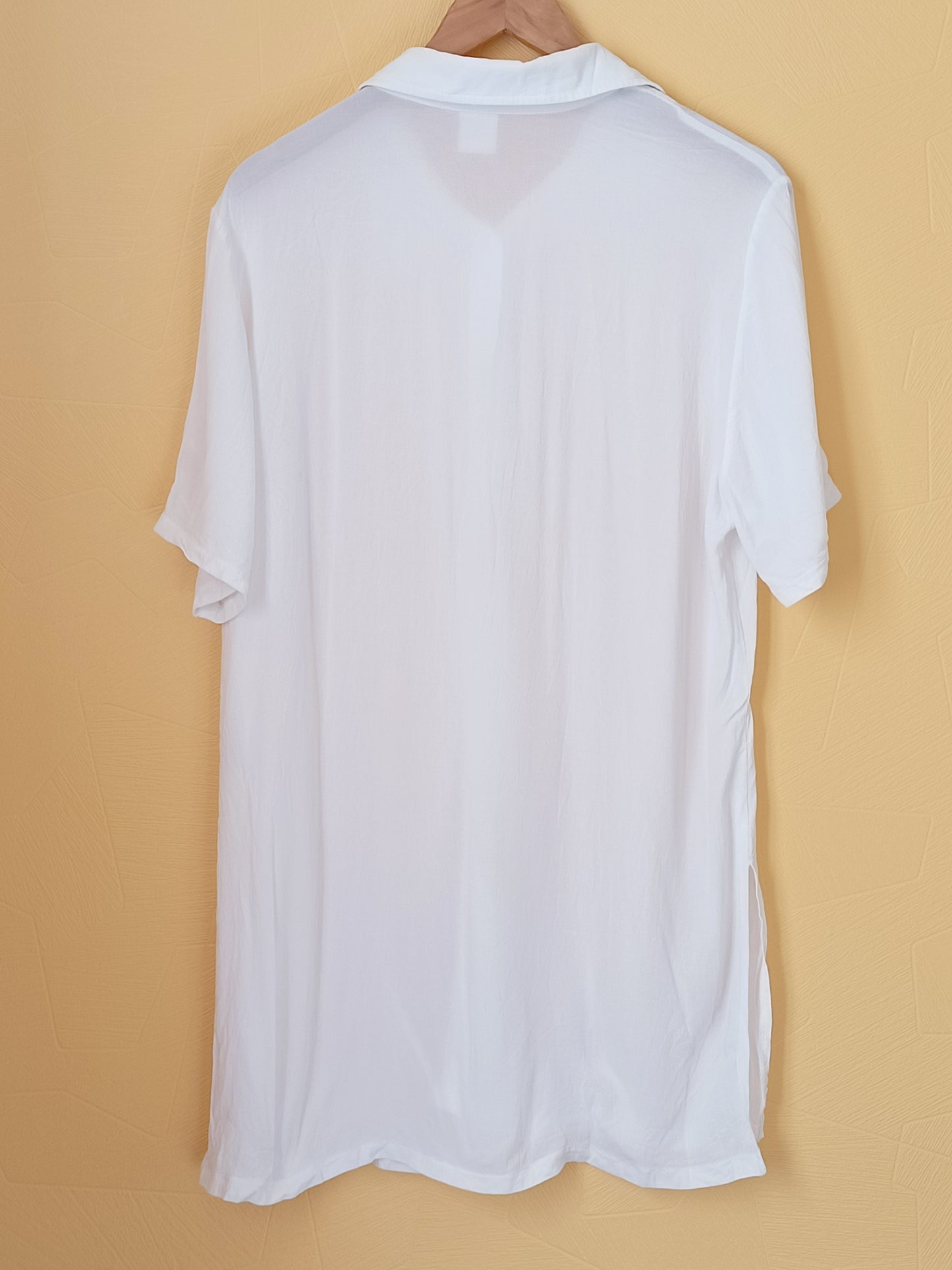 Chemise longue M&S Mode manches courtes blanche Taille 44/46