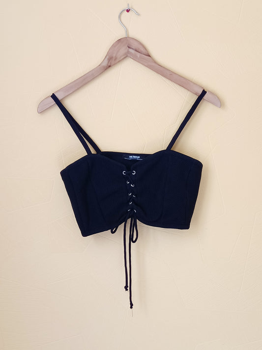 Crop top Zara noir Taille S