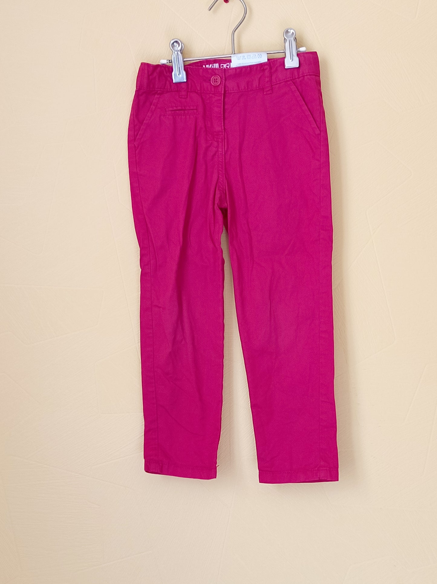 Pantalon Vynil Fraise rouge fuchsia Taille 4 Ans