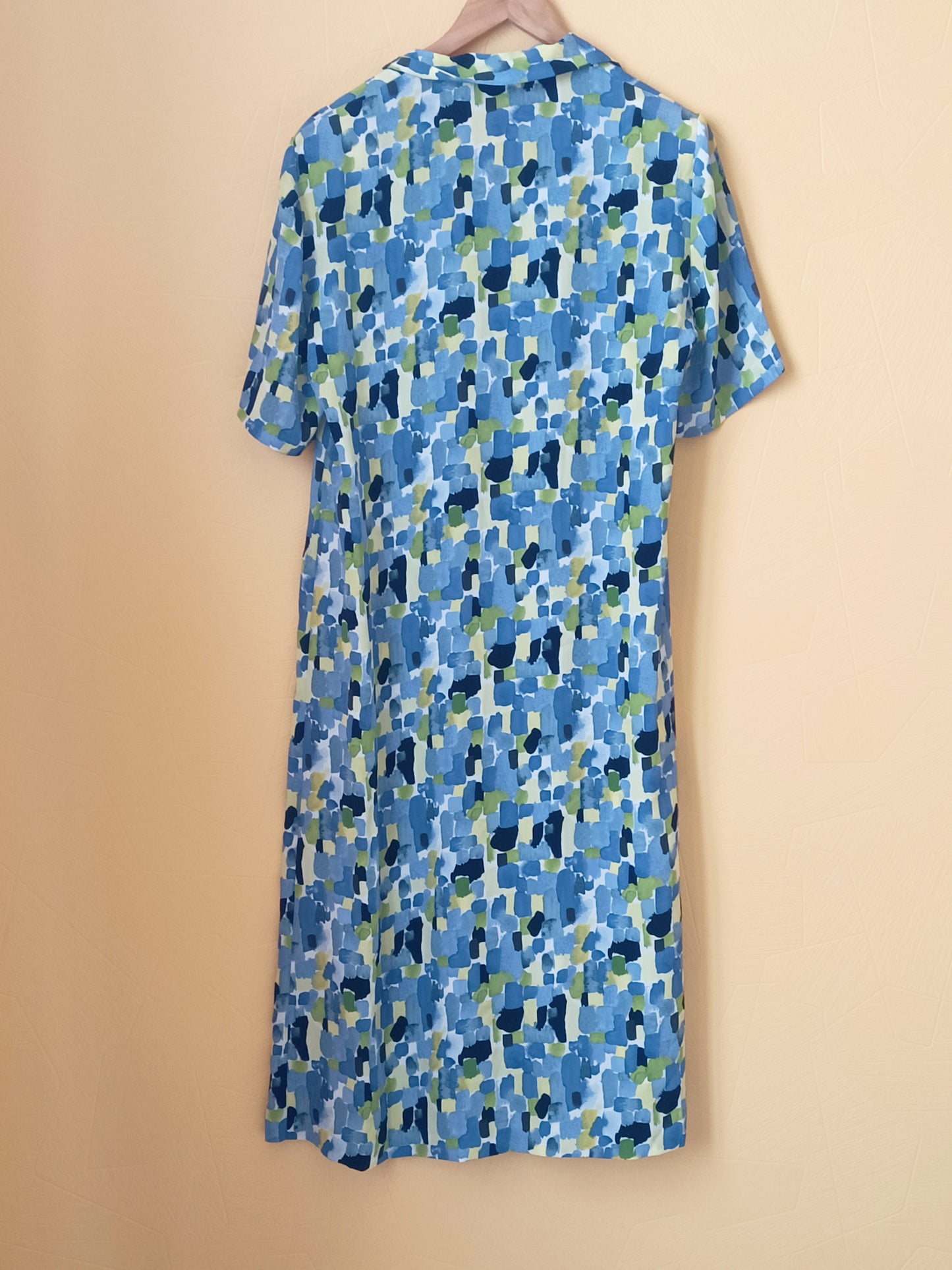 Robe longue manches courtes Jean Delfin imprimé Taille L