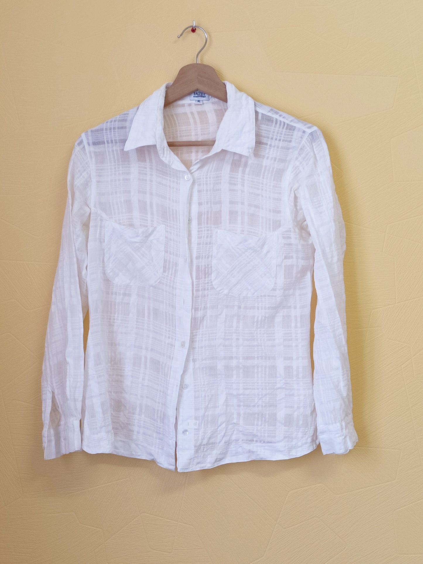 Chemise Tazee blanche à carreaux Taille 38