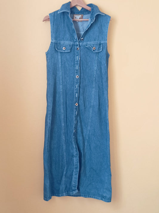 Robe longue en jeans Bat.Fashion bleue Taille S