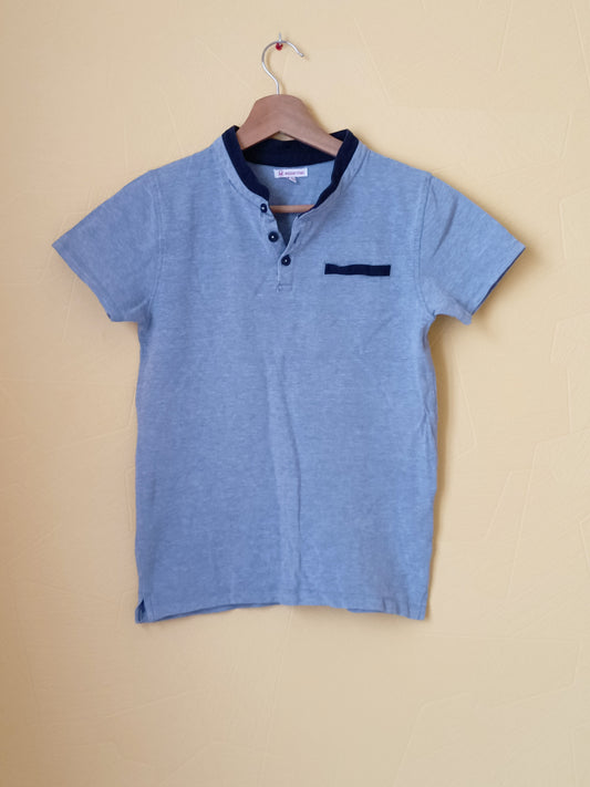 Polo U Essentiel bleu chiné Taille 12 Ans