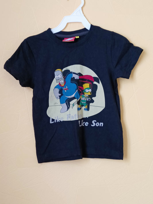 T-shirt The Simpsons noir avec impression Taille 4 Ans