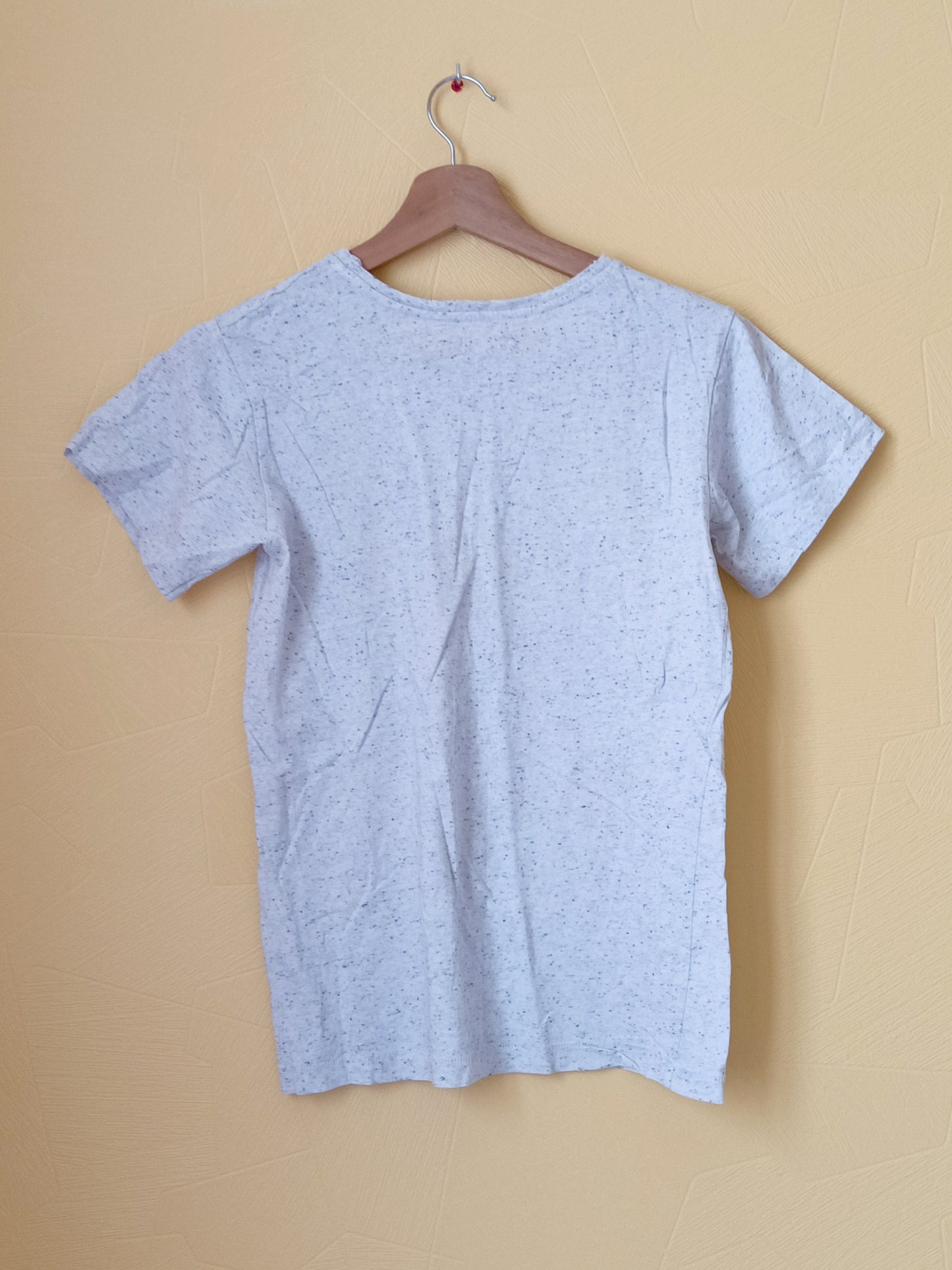 T-shirt Tissaia gris chiné avec impression taille 14 Ans
