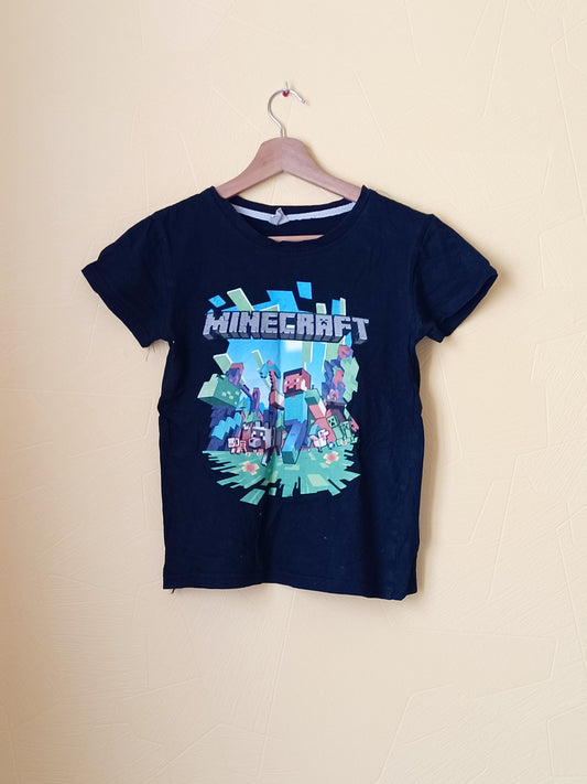 T-shirt Minecraft noir avec impression Taille 10 Ans