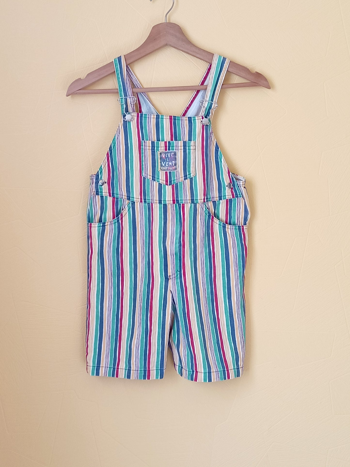 Salopette short Sucre d'orge rayée Taille 8 Ans