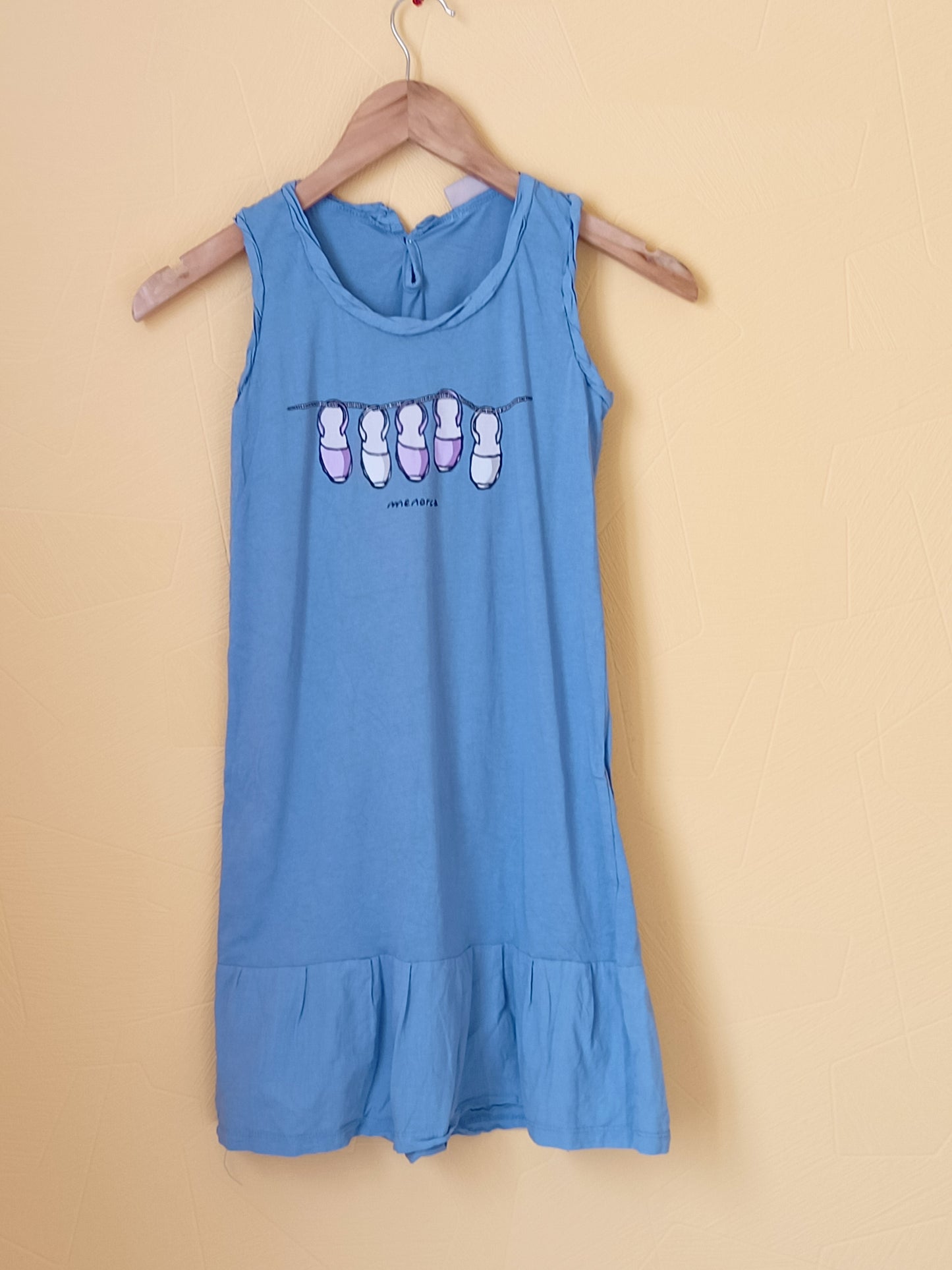 Robe sans manche Bini bleue avec impression Taille 10 Ans