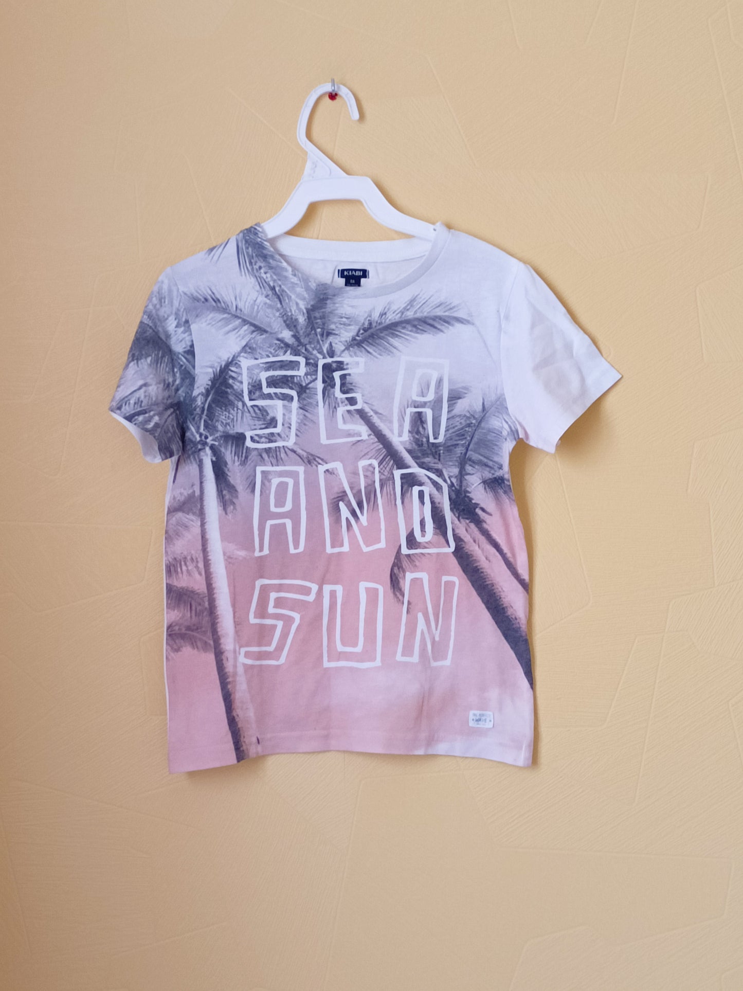 T-shirt Kiabi blanc imprimé Taille 8 Ans