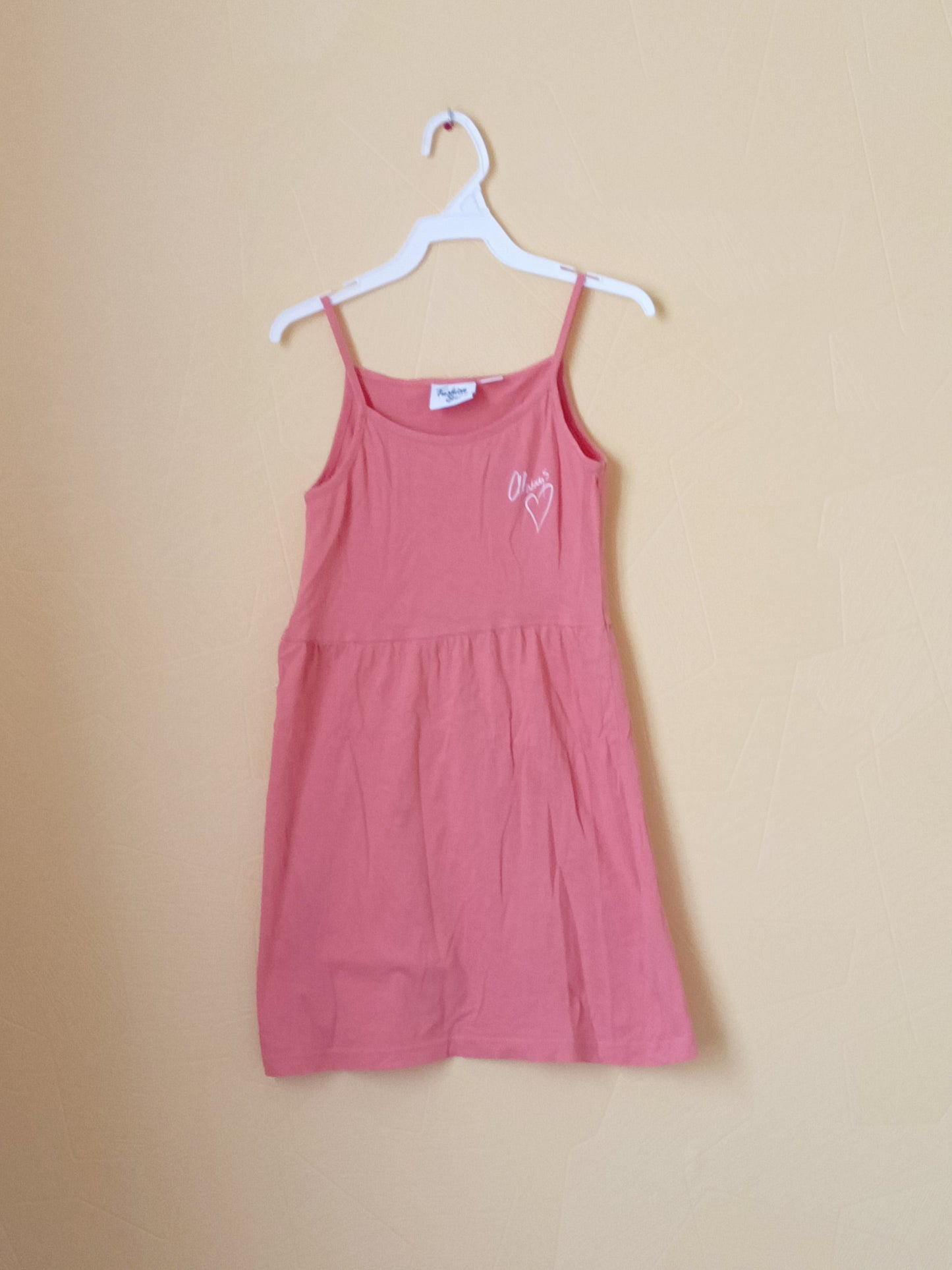 Robe à bretelles Fashion Girl corail Taille 8/10 Ans