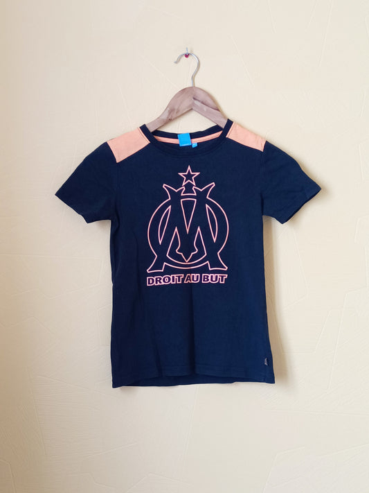 T-shirt Olympique de Marseille noir et orange avec impression Taille 8 Ans