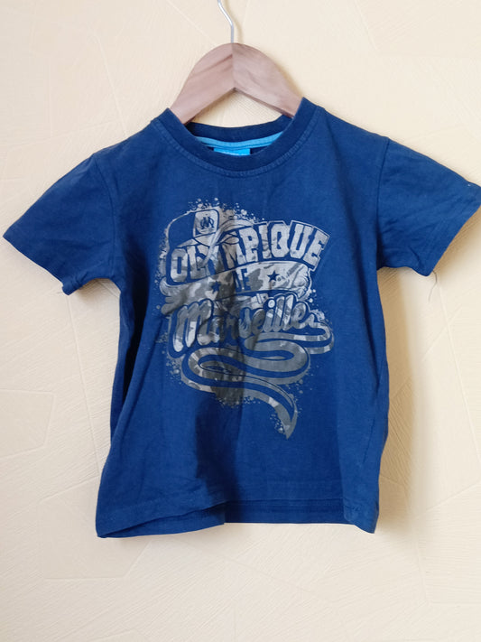 T-shirt Olympique de Marseille bleu marine avec impression Taille 6 Ans