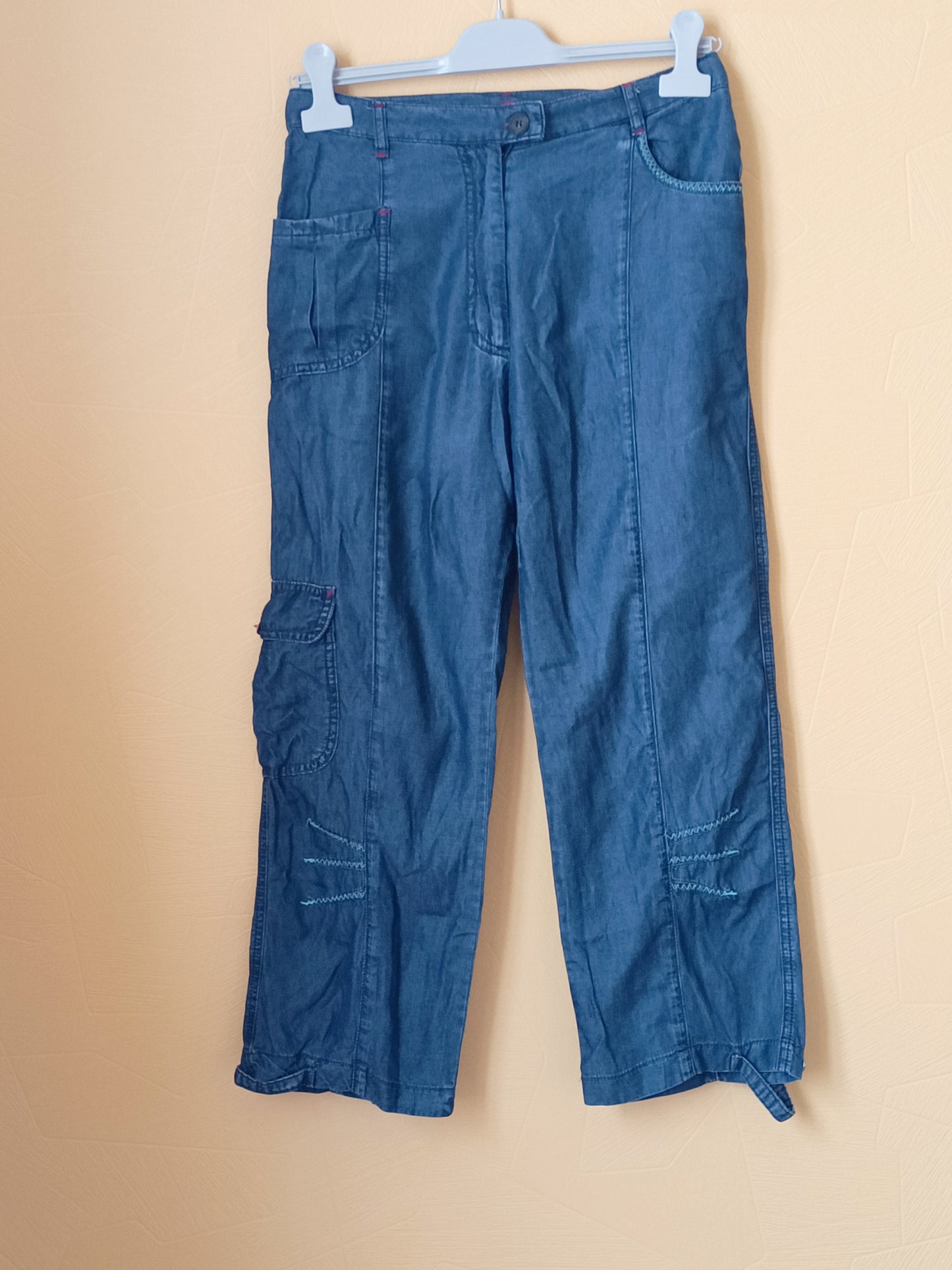 Pantacourt souple Felino bleu Taille 36