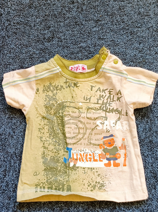 T-shirt Bougli Bougla beige avec impression Taille 6 Mois
