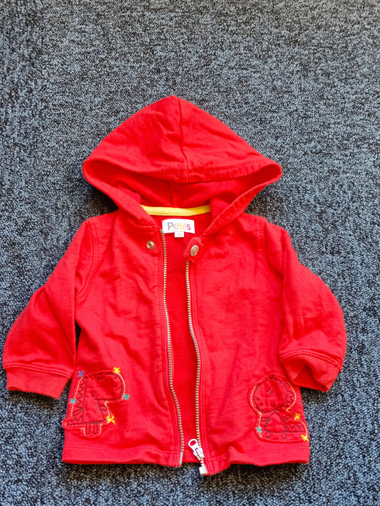 Gilet zippé à capuche La Compagnies des Petits rouge Taille 6 Mois