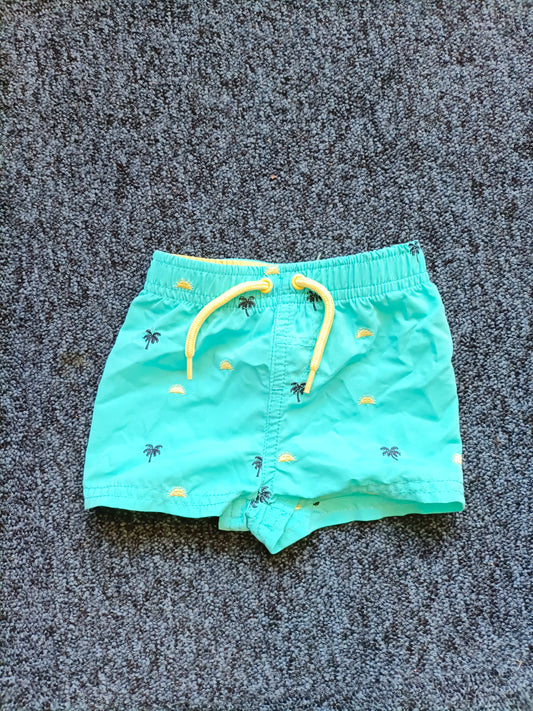 Short de bain Kiabi vert à motifs Taille 6 Mois