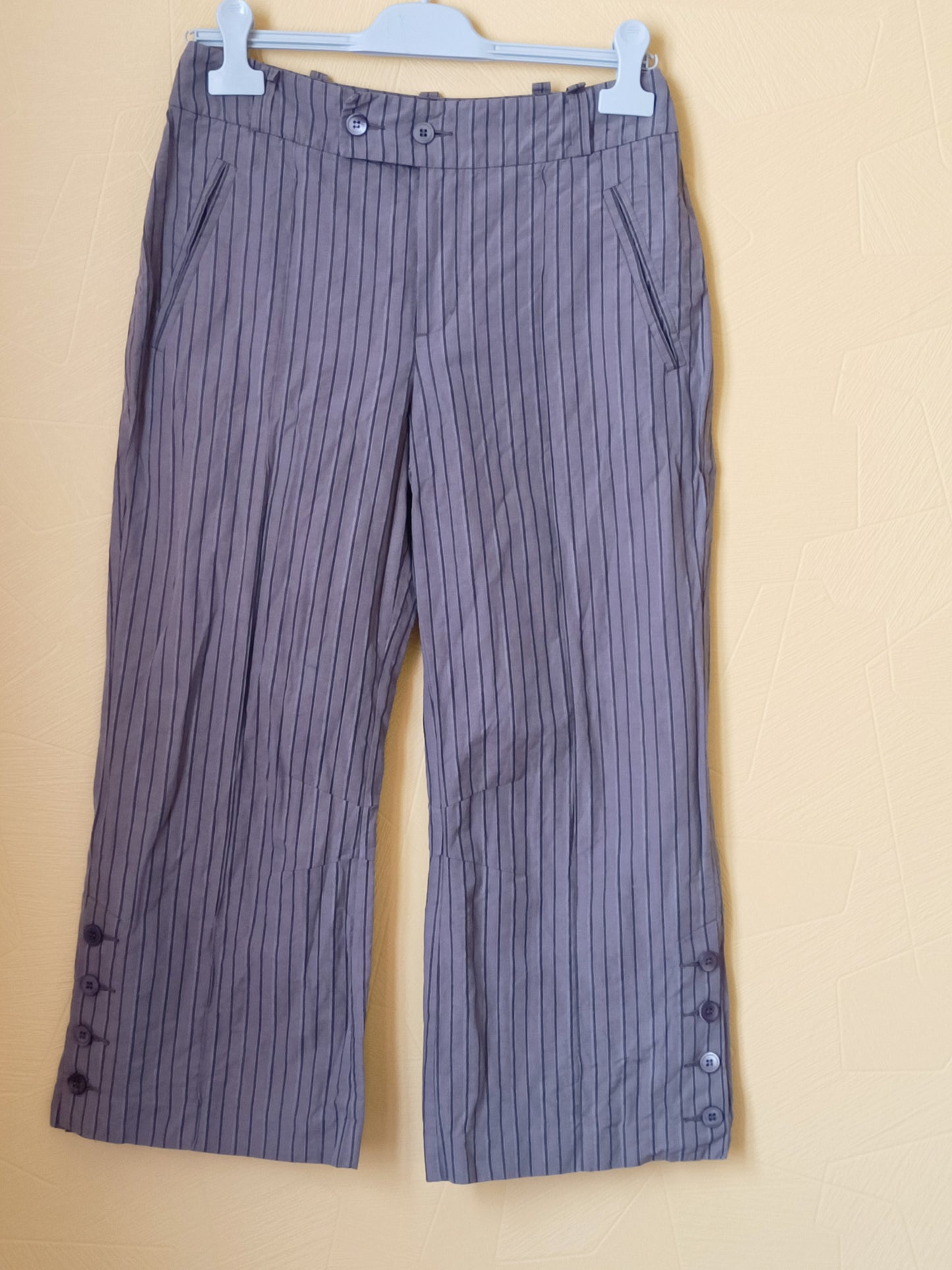 Pantacourt One Step marron rayé Taille 38