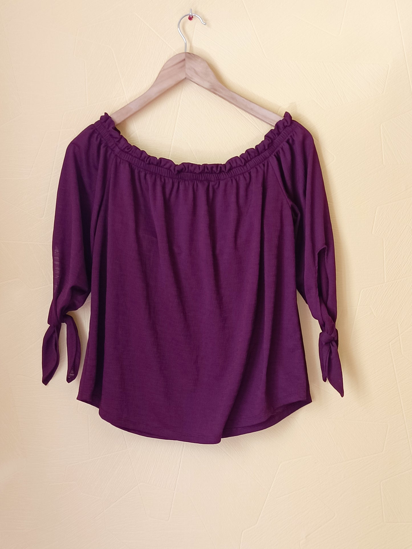 Blouse Bershka prune manches courtes Taille M