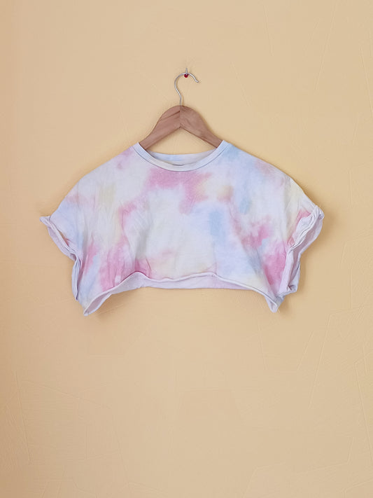 Crop Top Bershka blanc et coloré Taille S