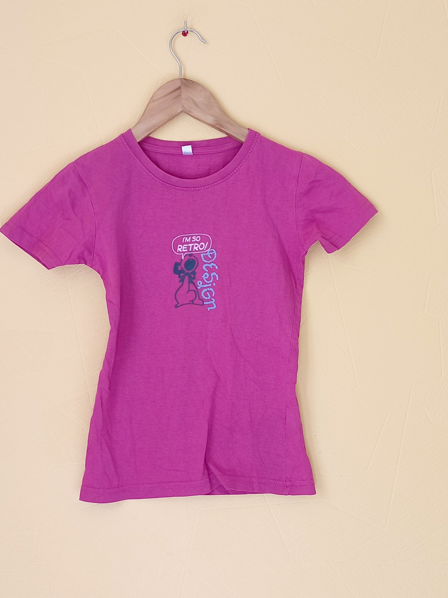 T-shirt rose fuchsia avec impression Taille 10 Ans