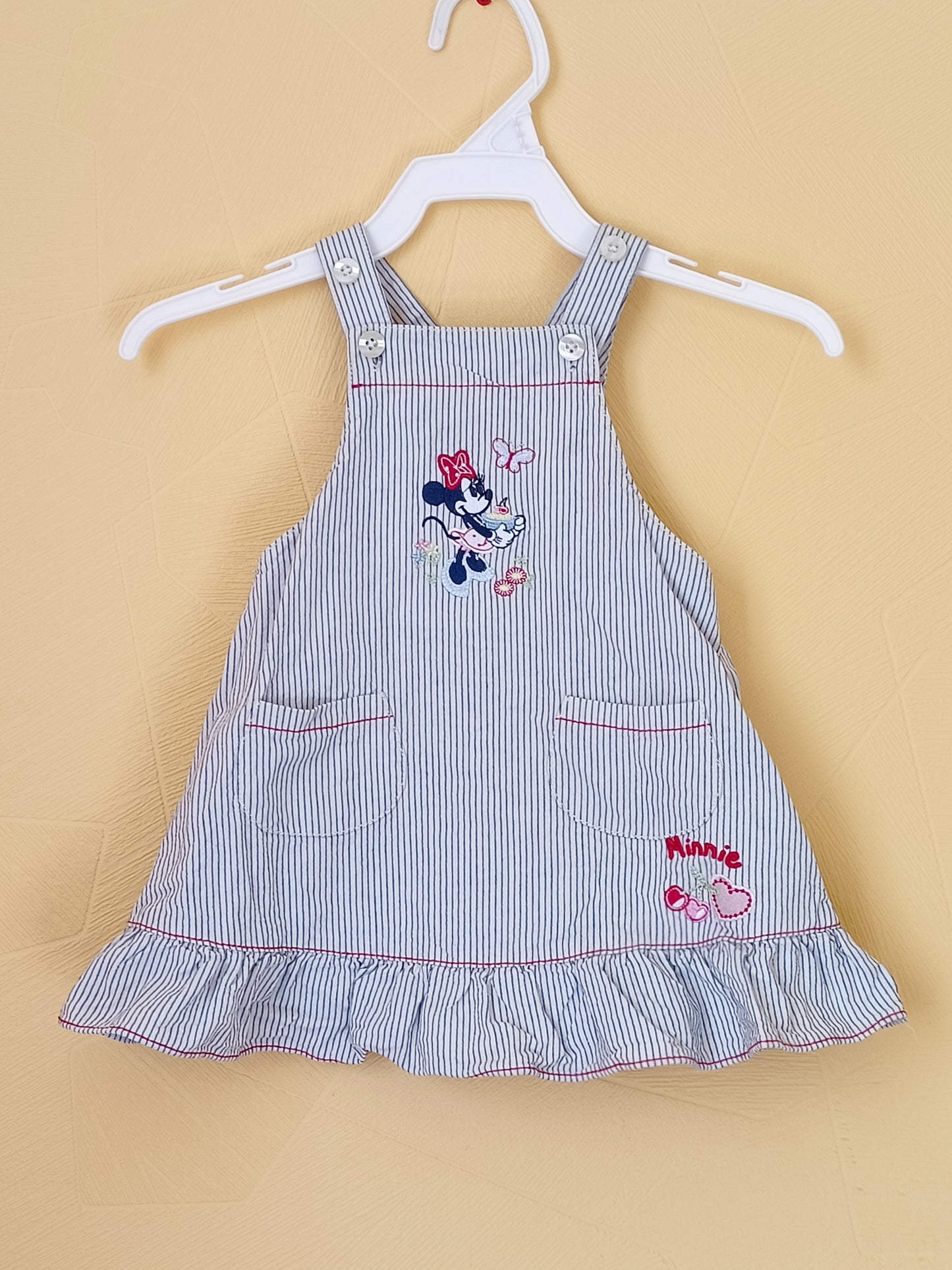 Robe à bretelles Disney rayée Taille 3/6 Mois