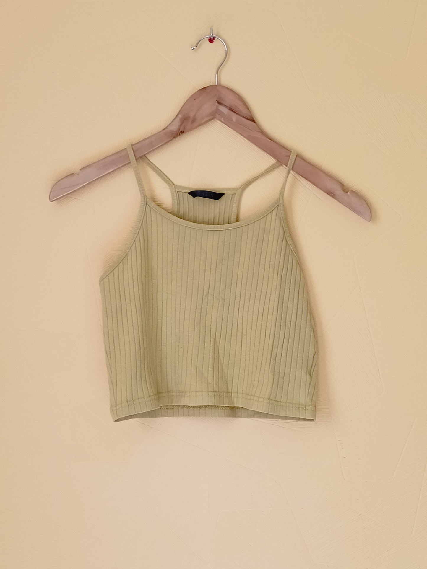 Crop Top Shein vert jaune Taille M