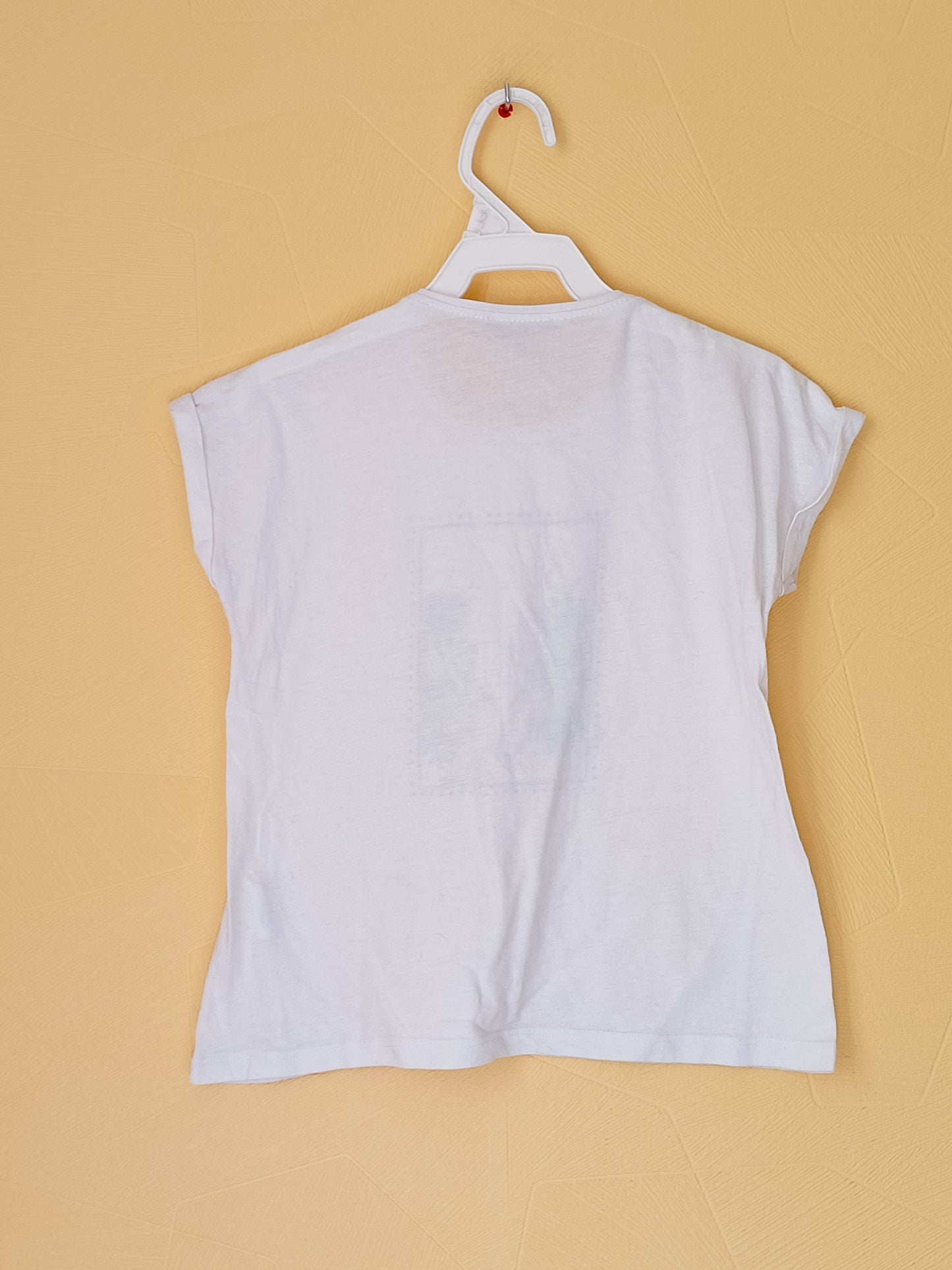 T-shirt Lisa Rose blanc avec impression Taille 8 Ans