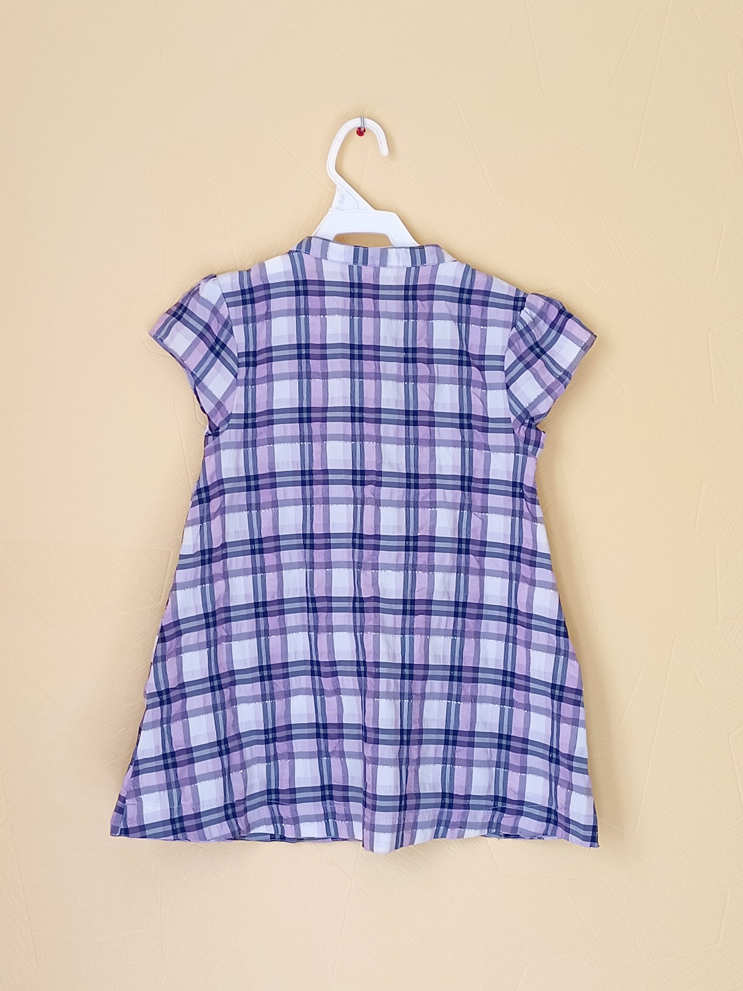 Robe manches courtes Orchestra violette à carreaux Taille 10 Ans