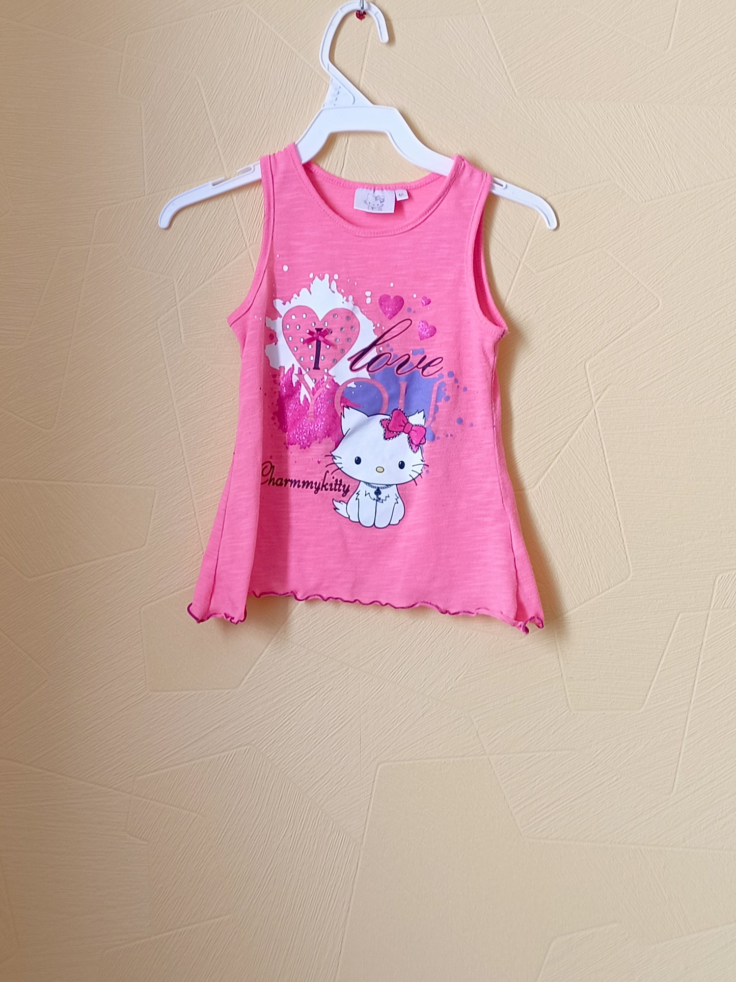 Débardeur rose avec impression Taille 4 Ans