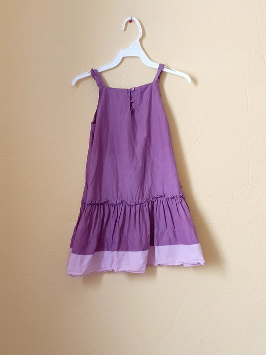 Robe à bretelles Okaou prune Taille 5 Ans