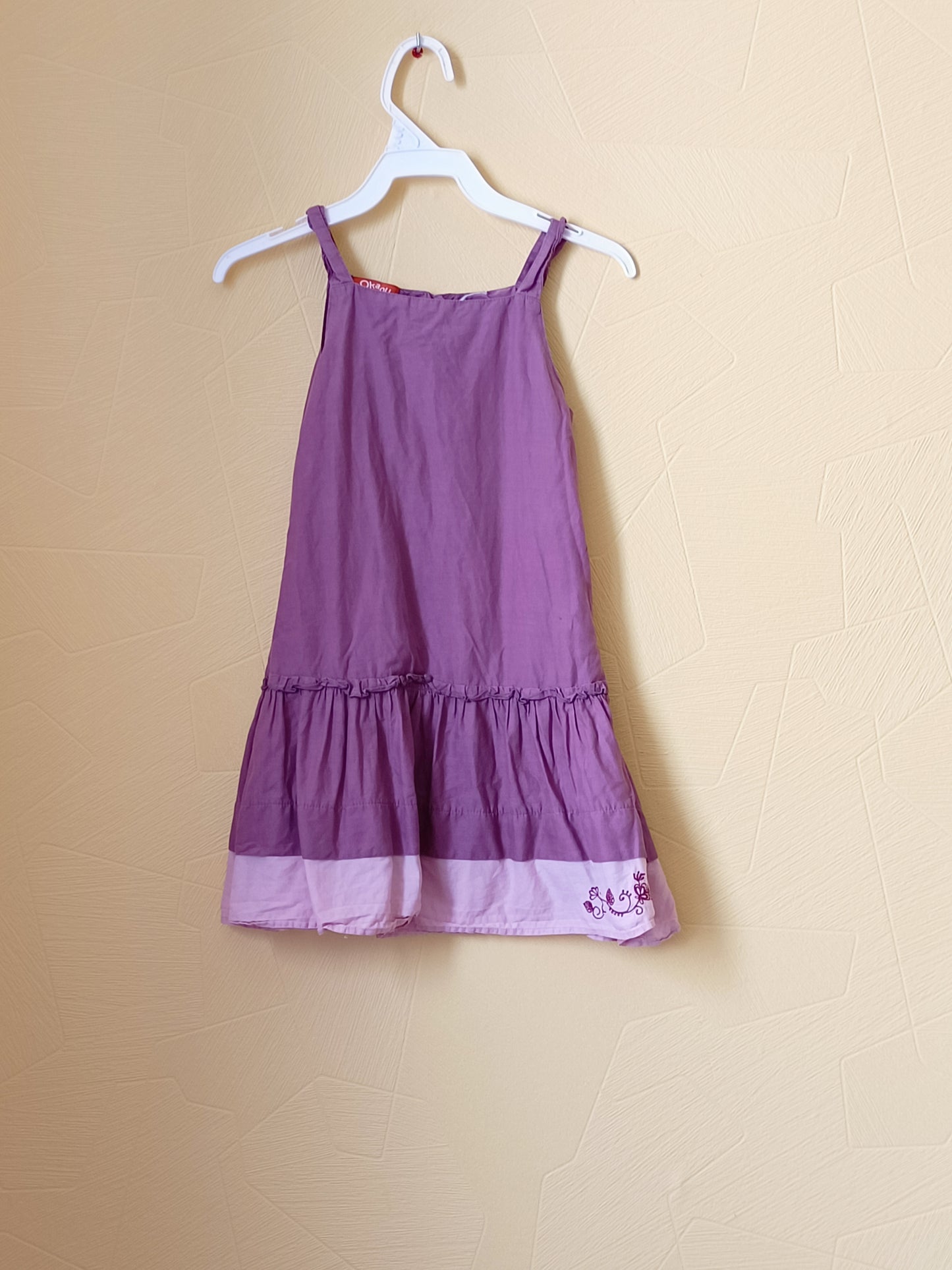 Robe à bretelles Okaou prune Taille 5 Ans