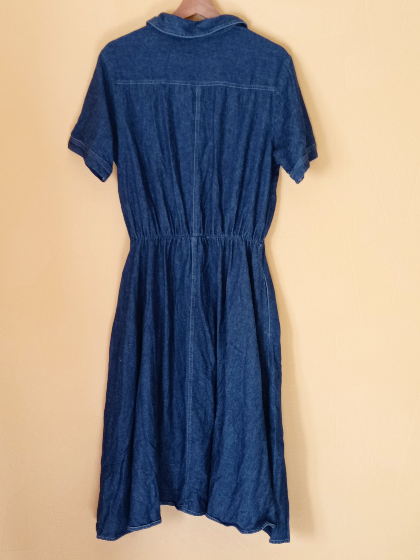 Robe manches courtes en jeans bleue Taille 38