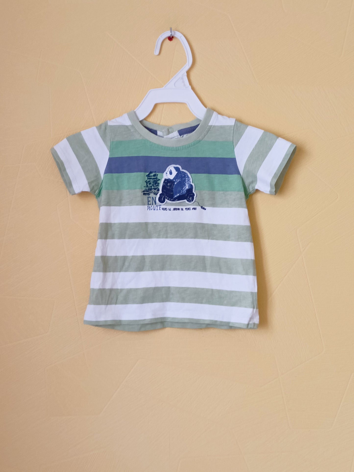 T-shirt Sergent Major rayé vert Taille 18 Mois