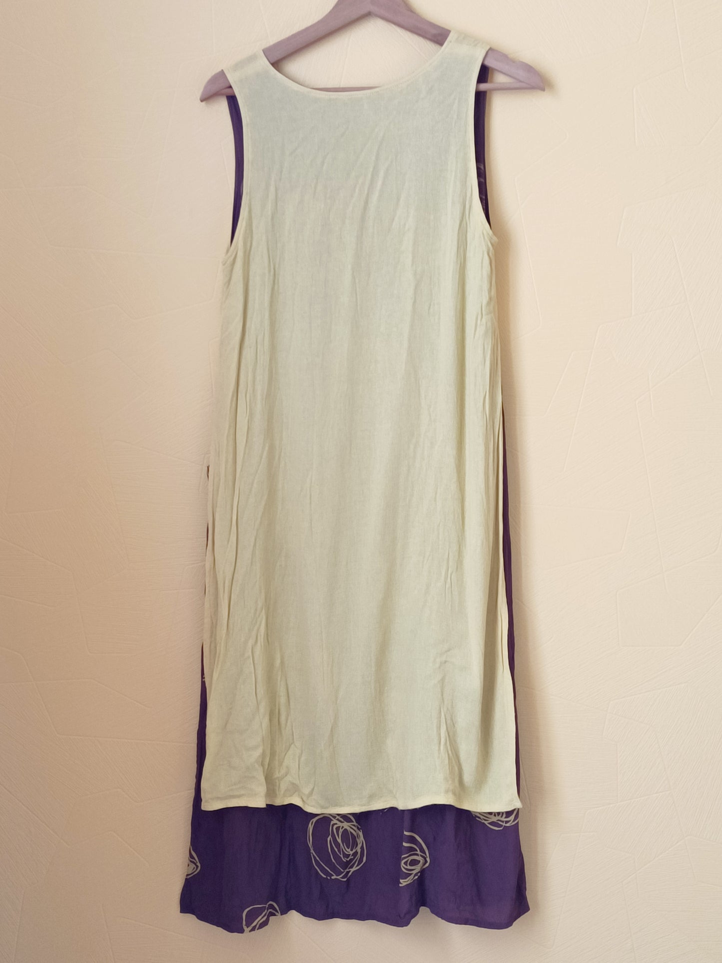 Robe sans manches Animale jaune et marron à motifs Taille S
