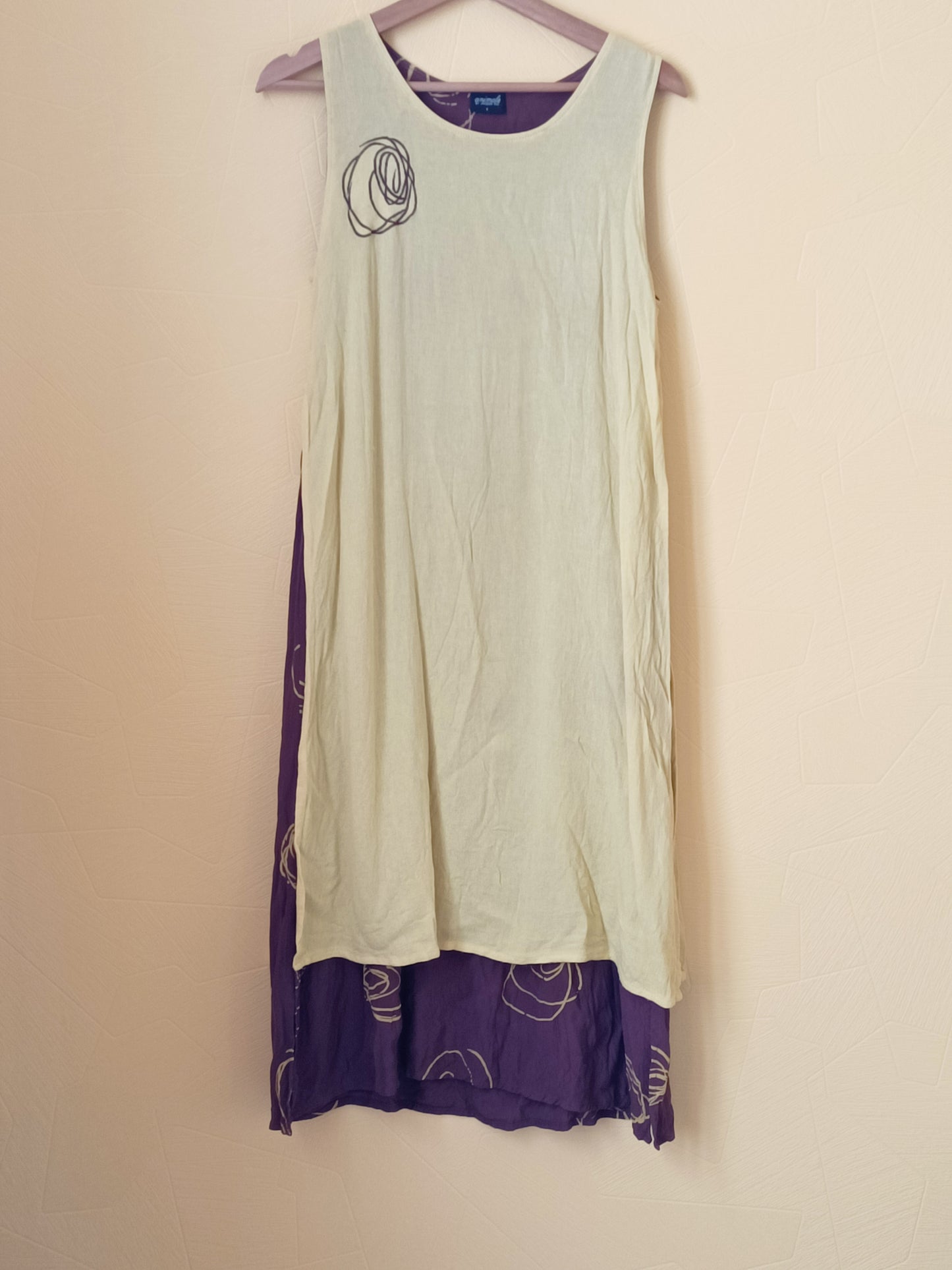 Robe sans manches Animale jaune et marron à motifs Taille S
