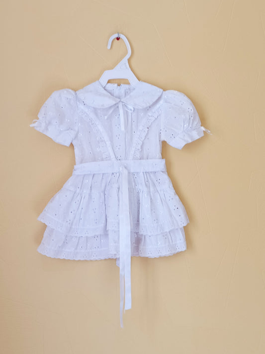 Robe manches courtes blanche Taille 12 Mois
