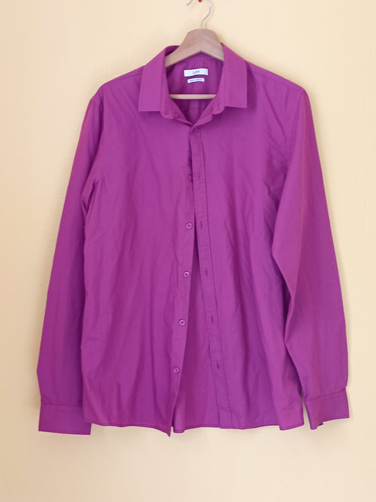 Chemise La Halle framboise coupe ajustée Taille 41/42(L)