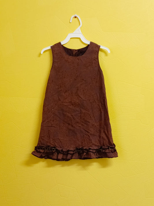 Robe sans manche CFK bordeaux Taille 6 Ans