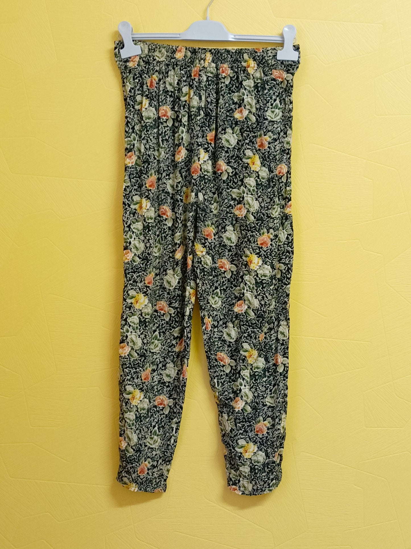 Pantalon léger noir à motifs Taille L