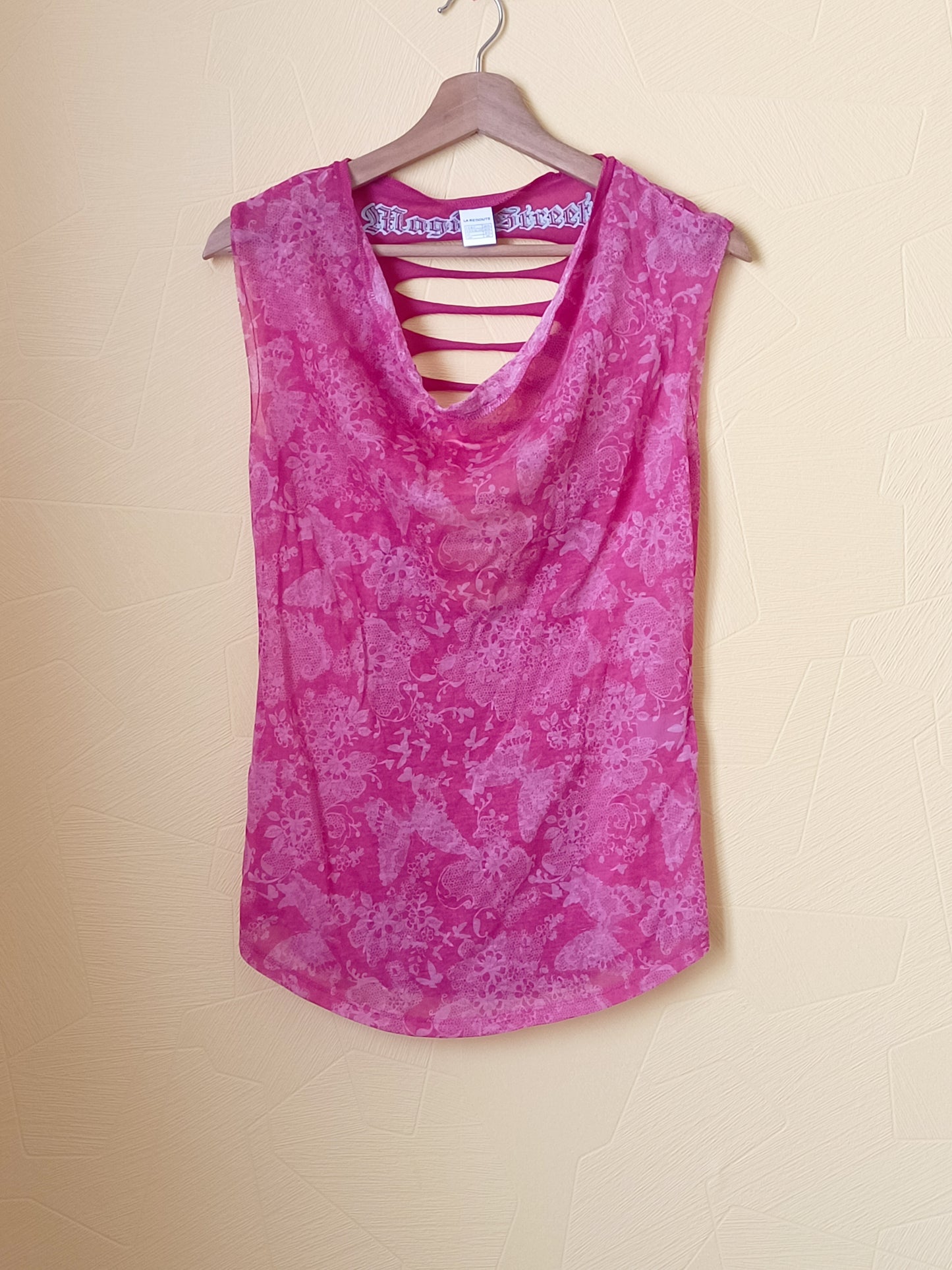 Débardeur La Redoute rose avec dos ajouré Taille 38/40