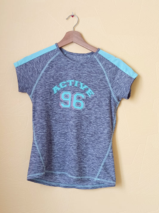 T-shirt Active Touch gris et bleu Taille 12 Ans