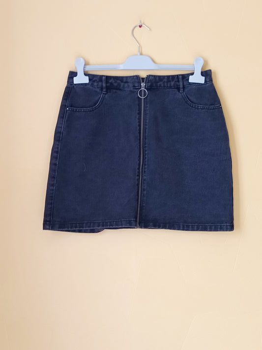 Jupe en jeans Cache-Cache noire délavée Taille 40