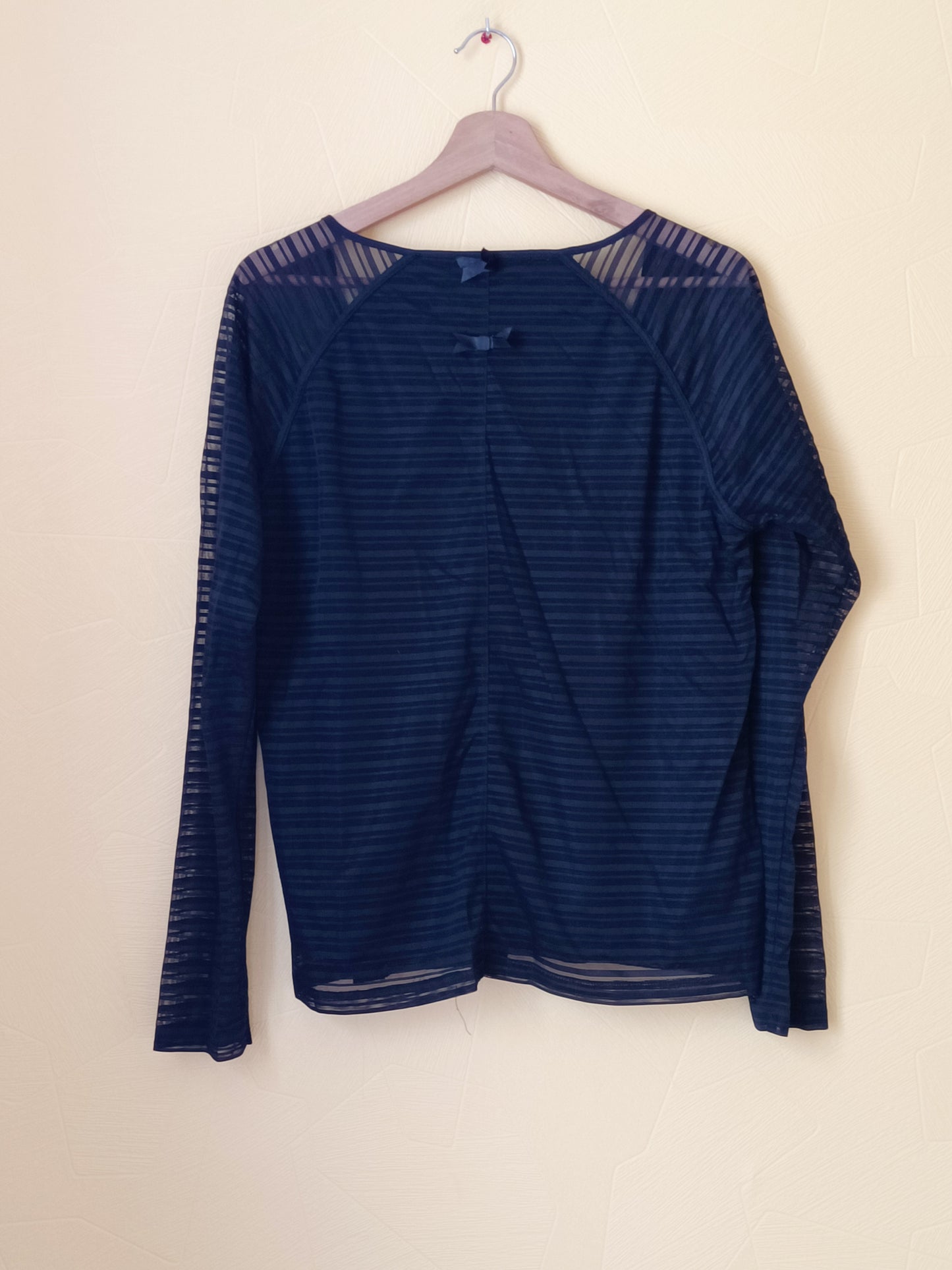 T-shirt manches longues DDP noir manches transparentes Taille XXL