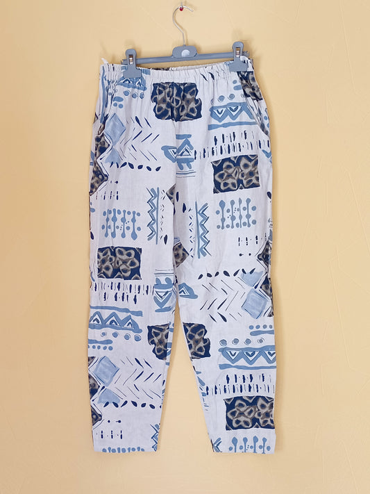 Pantalon léger Etam beige à motifs Taille 44
