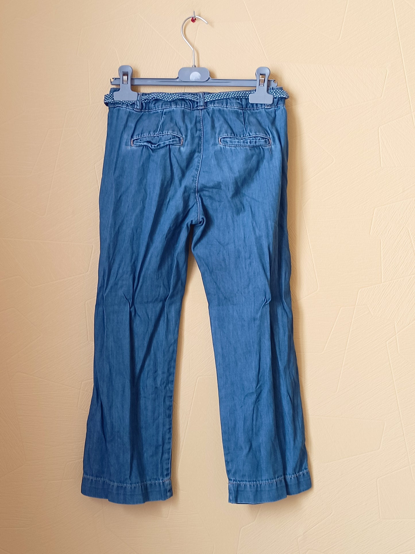 Jeans Okaïdi bleu avec ceinture Taille 10 Ans