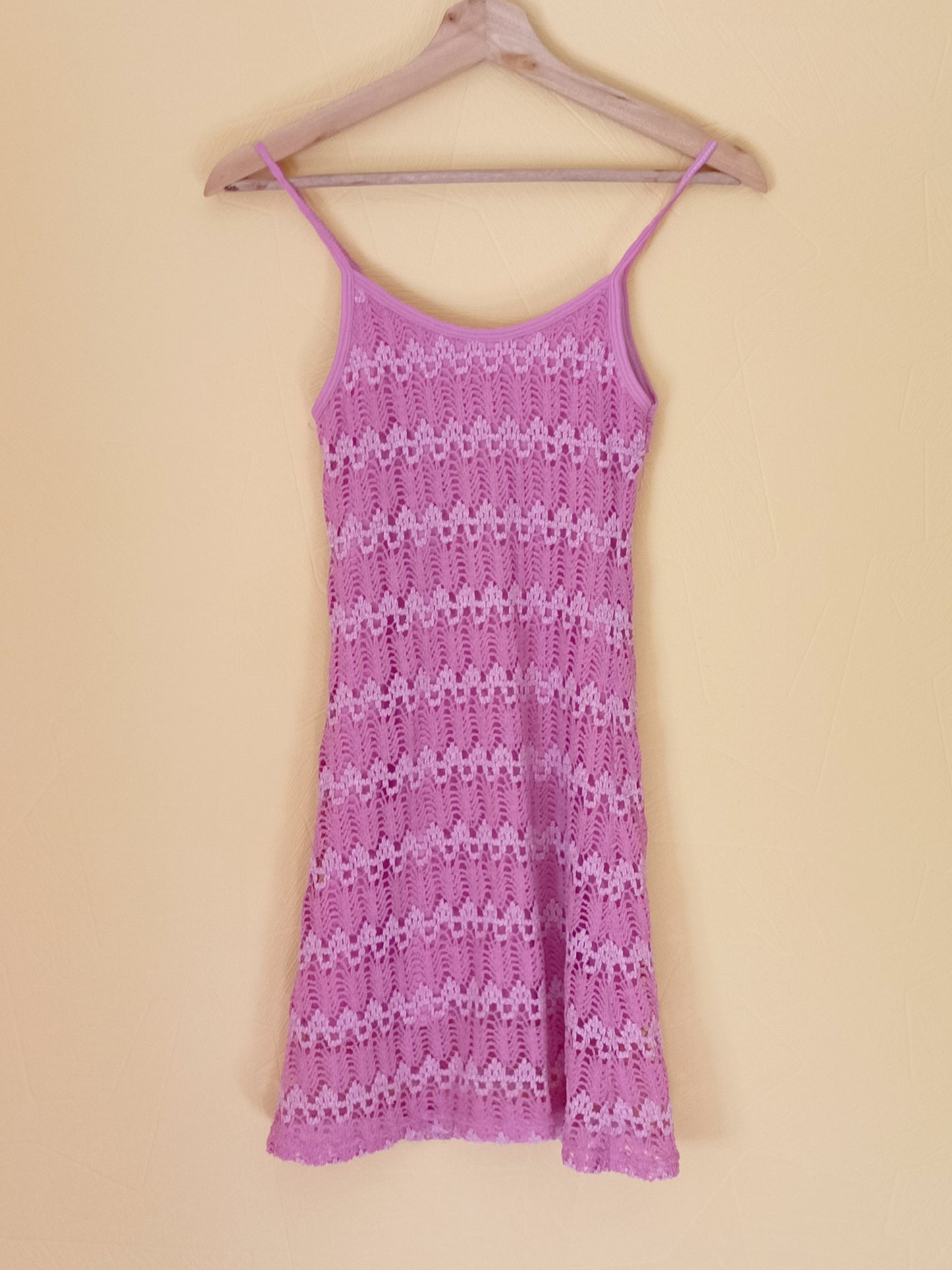 Robe à bretelles rose en mailles Taille 8 Ans