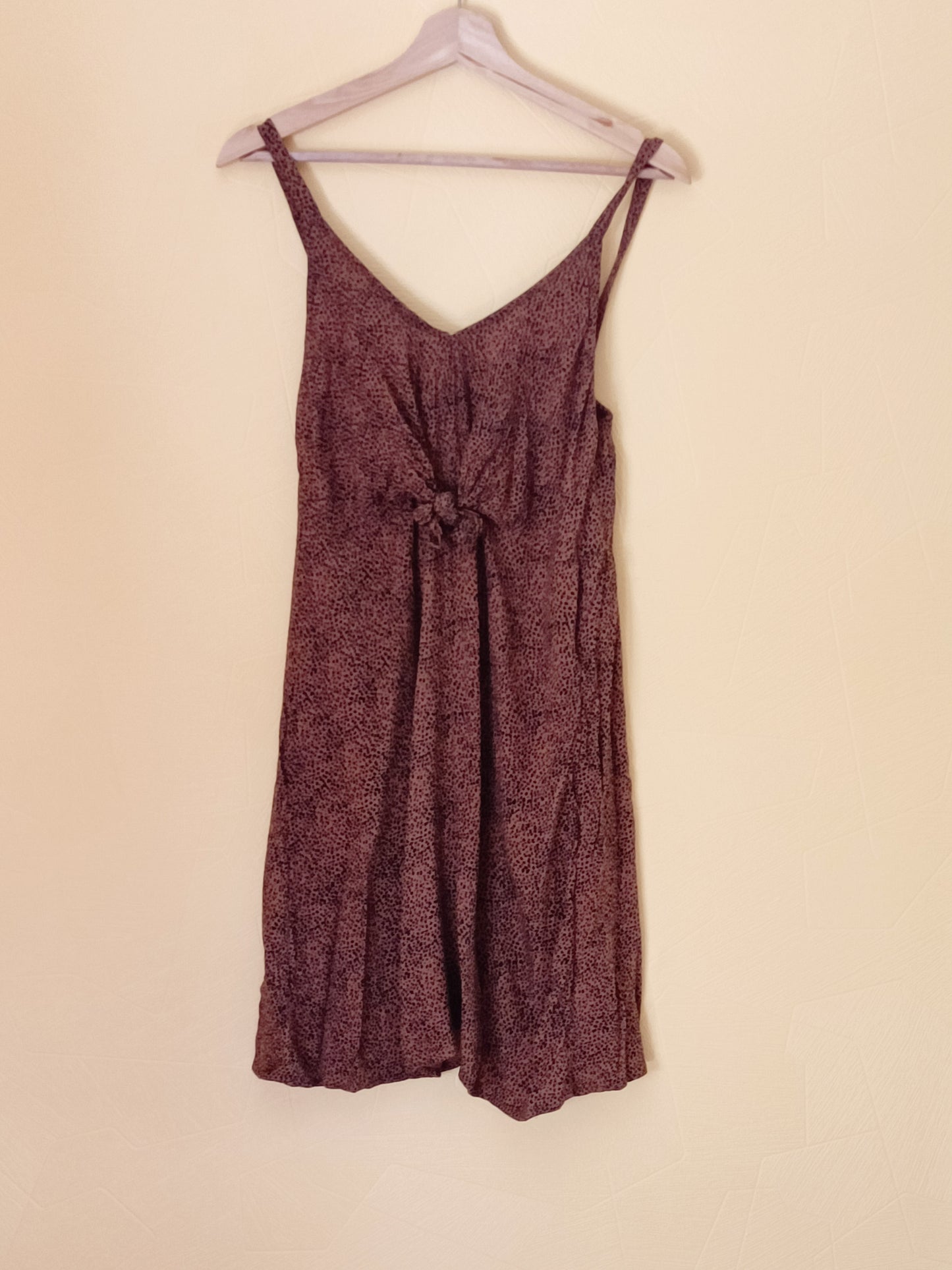 Robe à bretelles Pimkie marron à petits pois noirs Taille 40