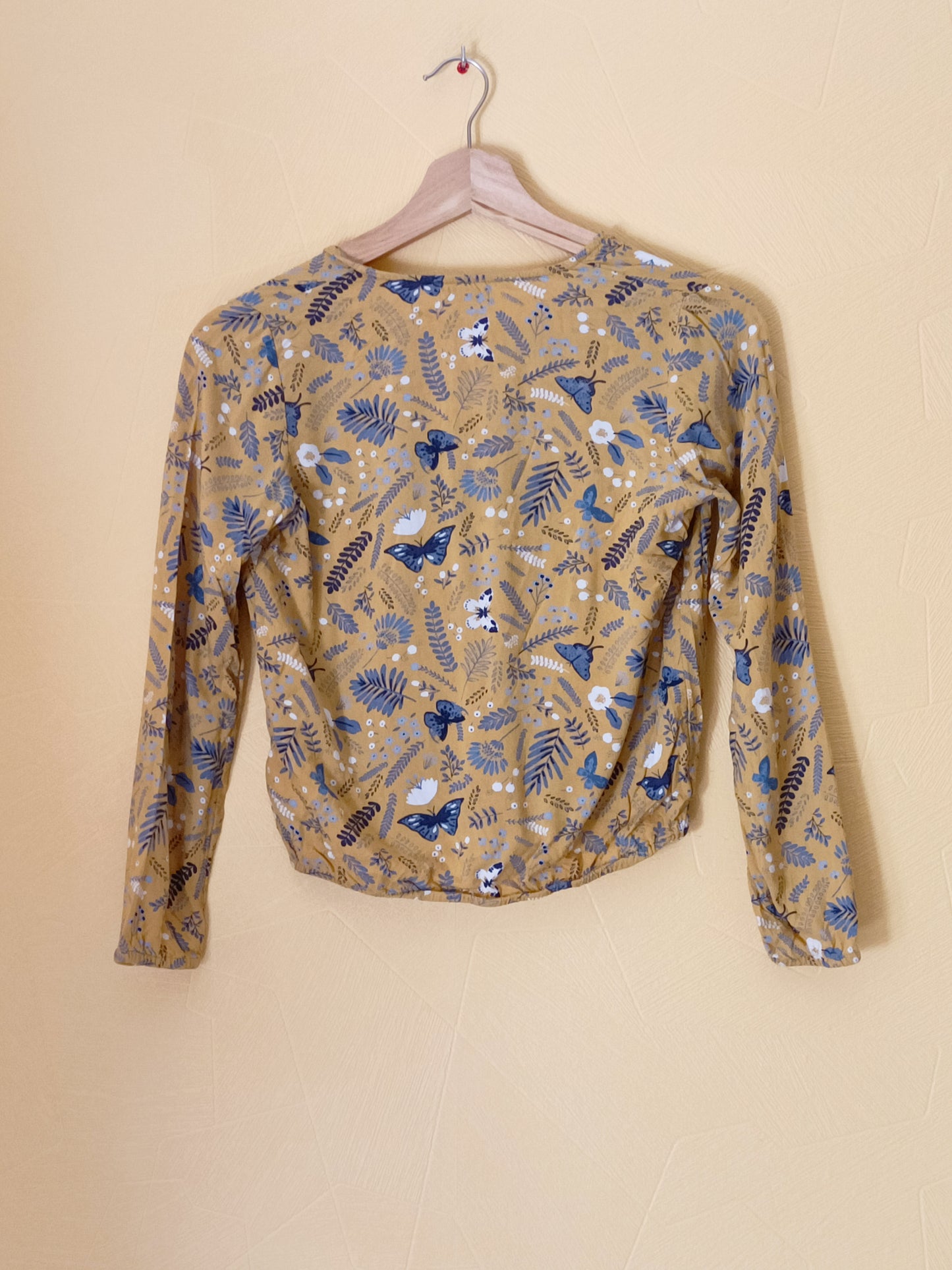 Blouse Vertbaudet moutarde fleurie Taille 9 Ans