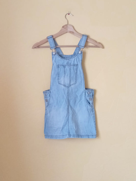 Robe à bretelles en jeans Kiabi bleue Taille 8 Ans